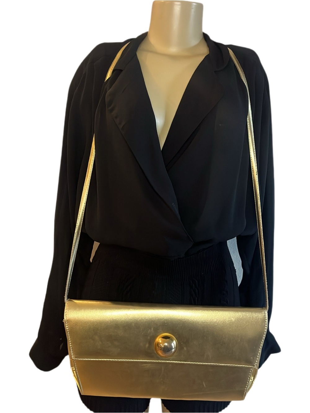 Vintage Gold Tone Statement Purse